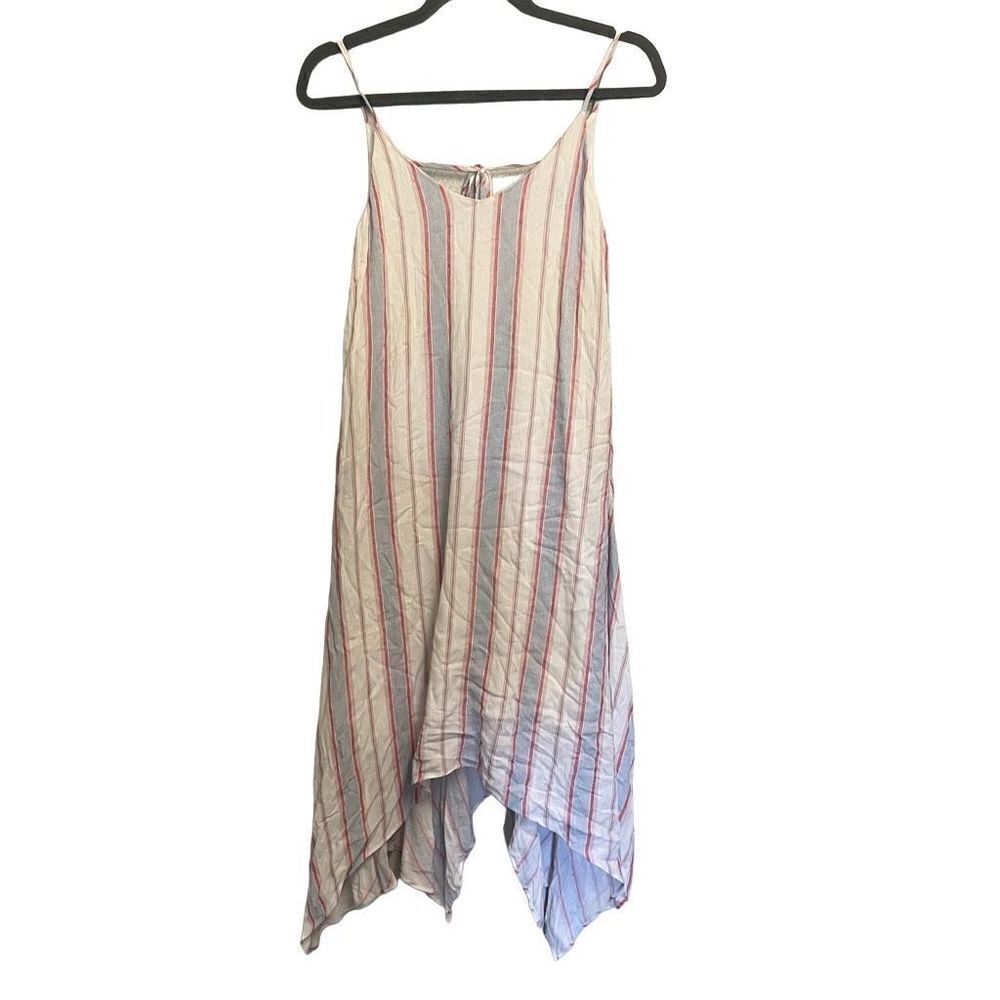 Aqua Striped Flowy Dress Size Small